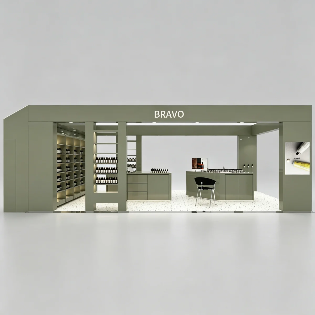 Cosmetic Mall Kiosk with Full Display Solution