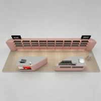 Soft Pink Luxury Cosmetic Store Display Kiosk